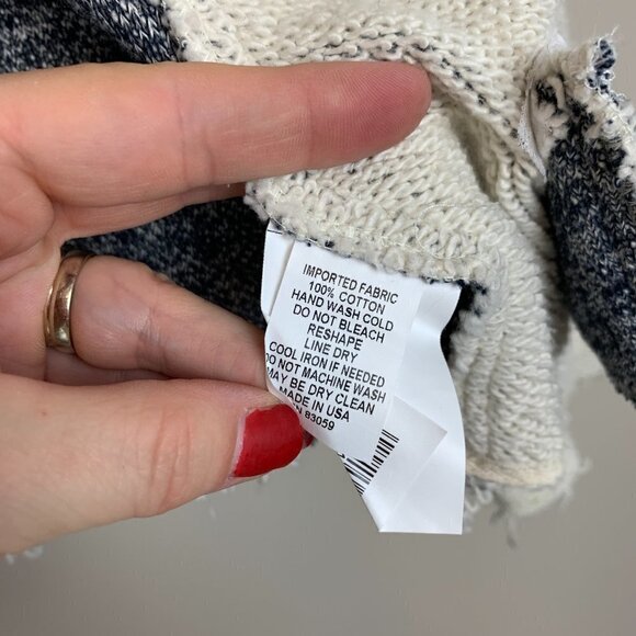 DREW/A Pea in the Pod Collection Raw Hem Open Cardigan Size Small - Picture 3 of 7